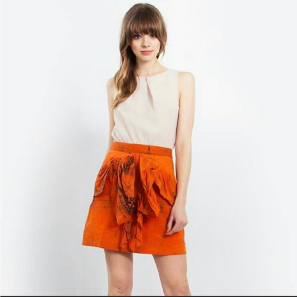 Sugarlips Orange Crinkle Dress - Picture 2 of 11